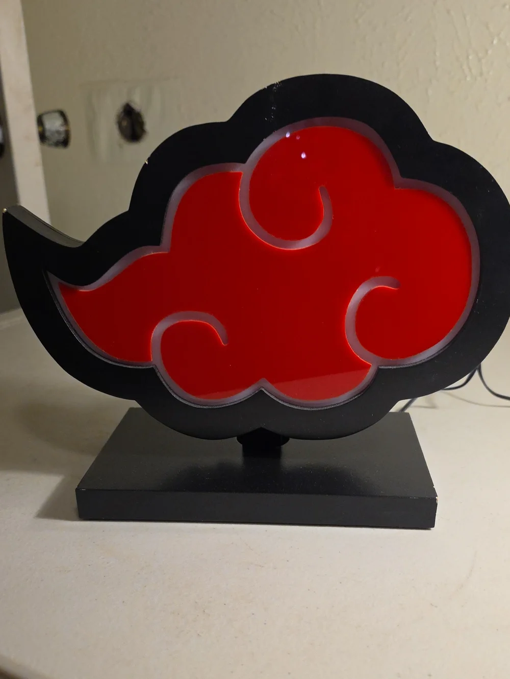 Red & Black Cloud LED Neon Sign